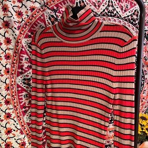 Striped Colorful Turtleneck Forever21